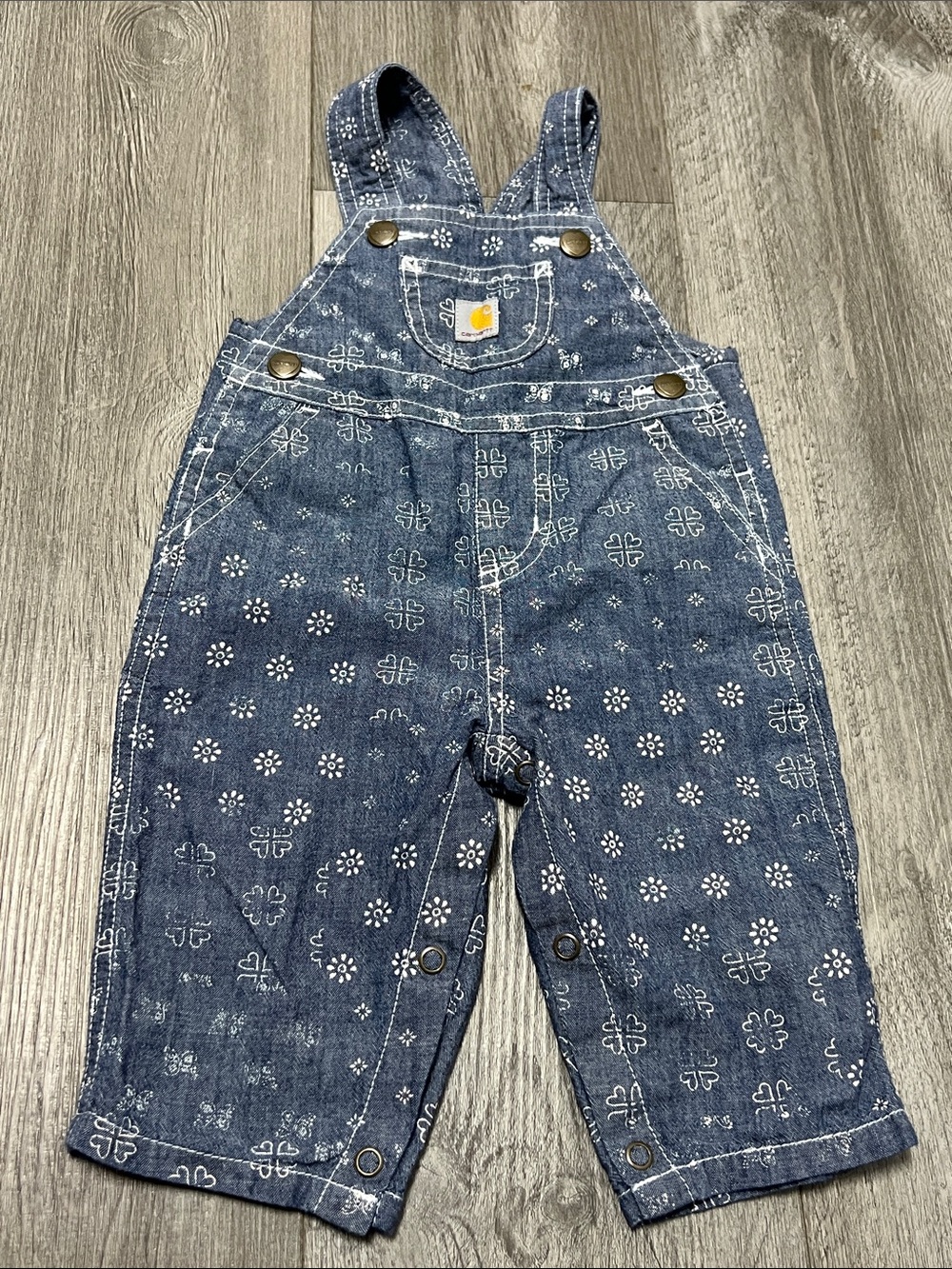 Carhartt little girls overalls / size 6 Months